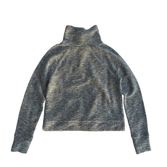 OFFLINE by Aerie Funnel Neck Sweatshirt Black White Marled Pullover Small S/P - Picture 6 of 10